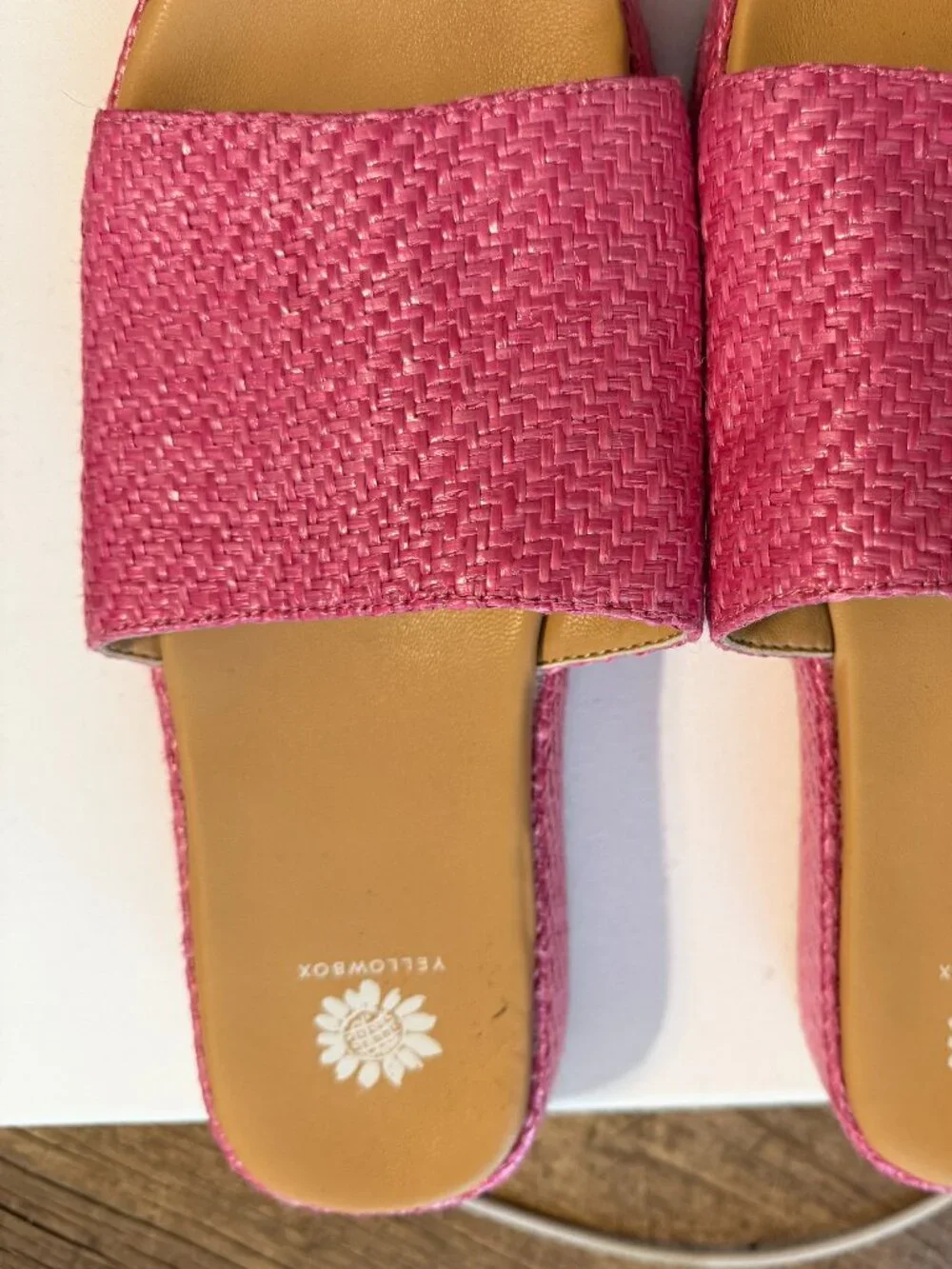 Yellowbox Pink Woven Sandles - Picture 2 of 4